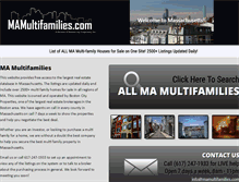 Tablet Screenshot of mamultifamilies.com